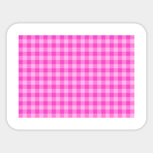 Pink Checkered Square Seamless Pattern Sticker